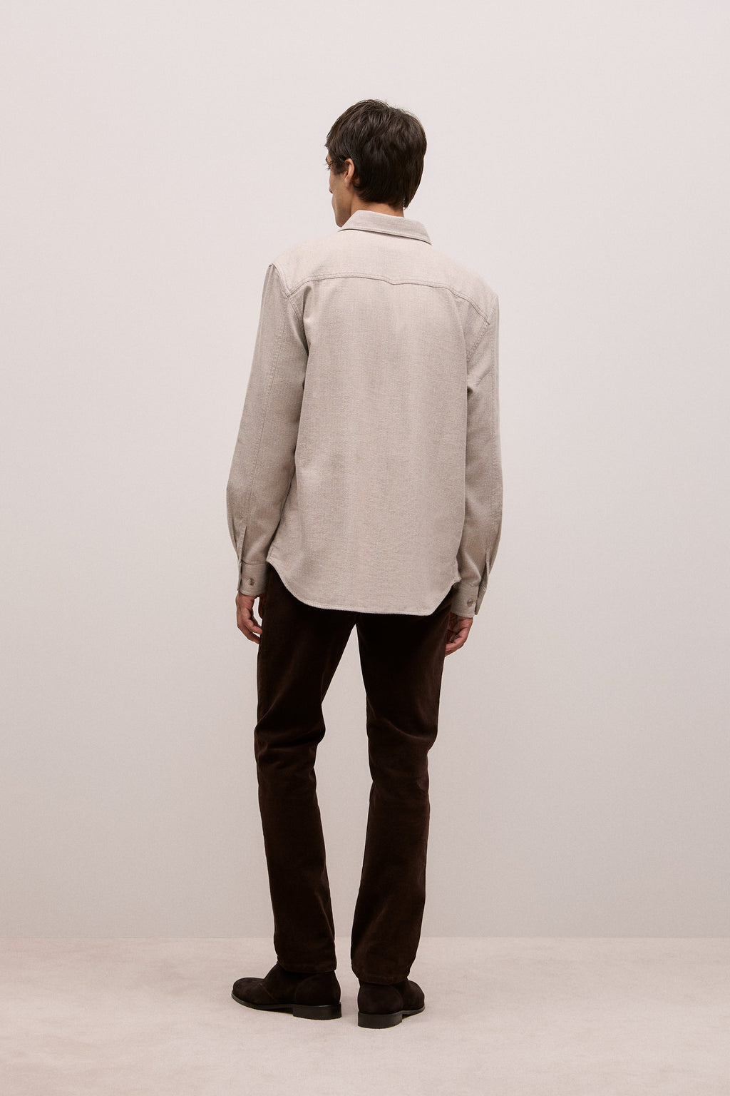 Brushed Herringbone Overshirt