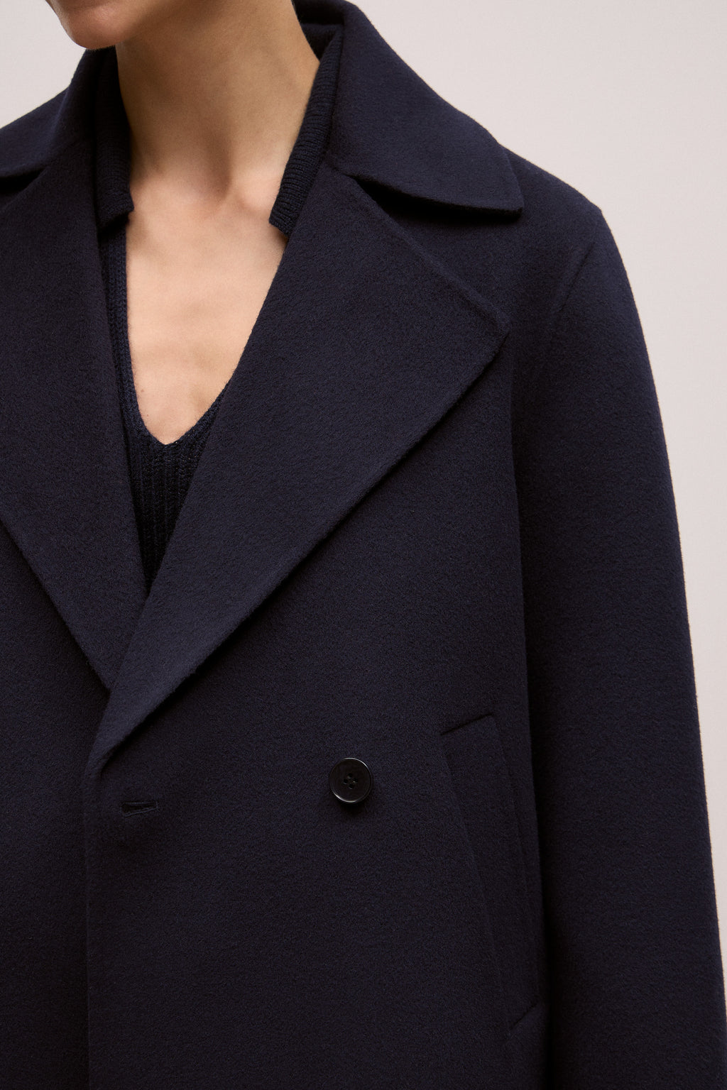 Double Faced Wool Peacoat