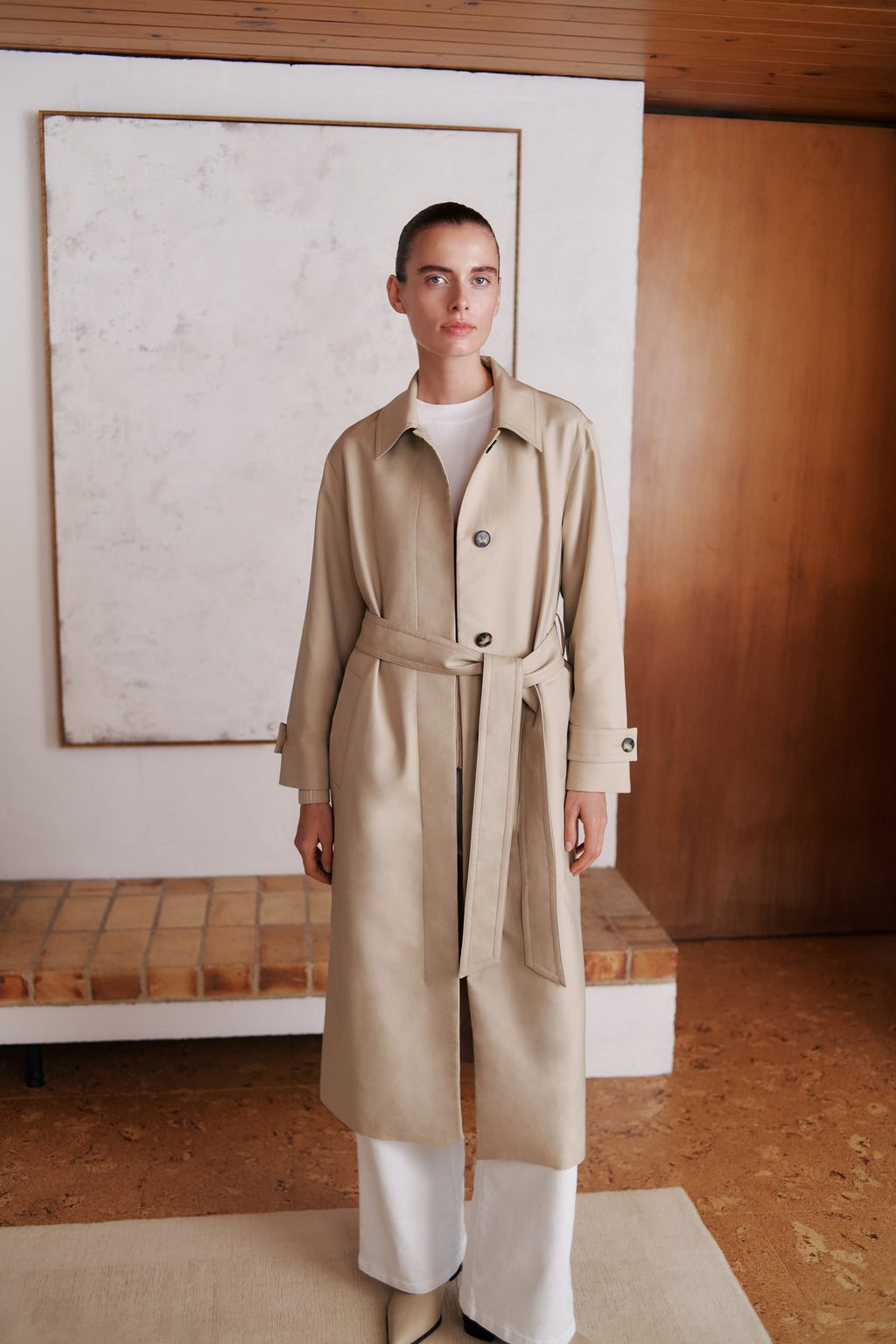 Double Cloth Longline Trench Coat