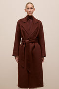 Brushed Wool Double Breasted Coat