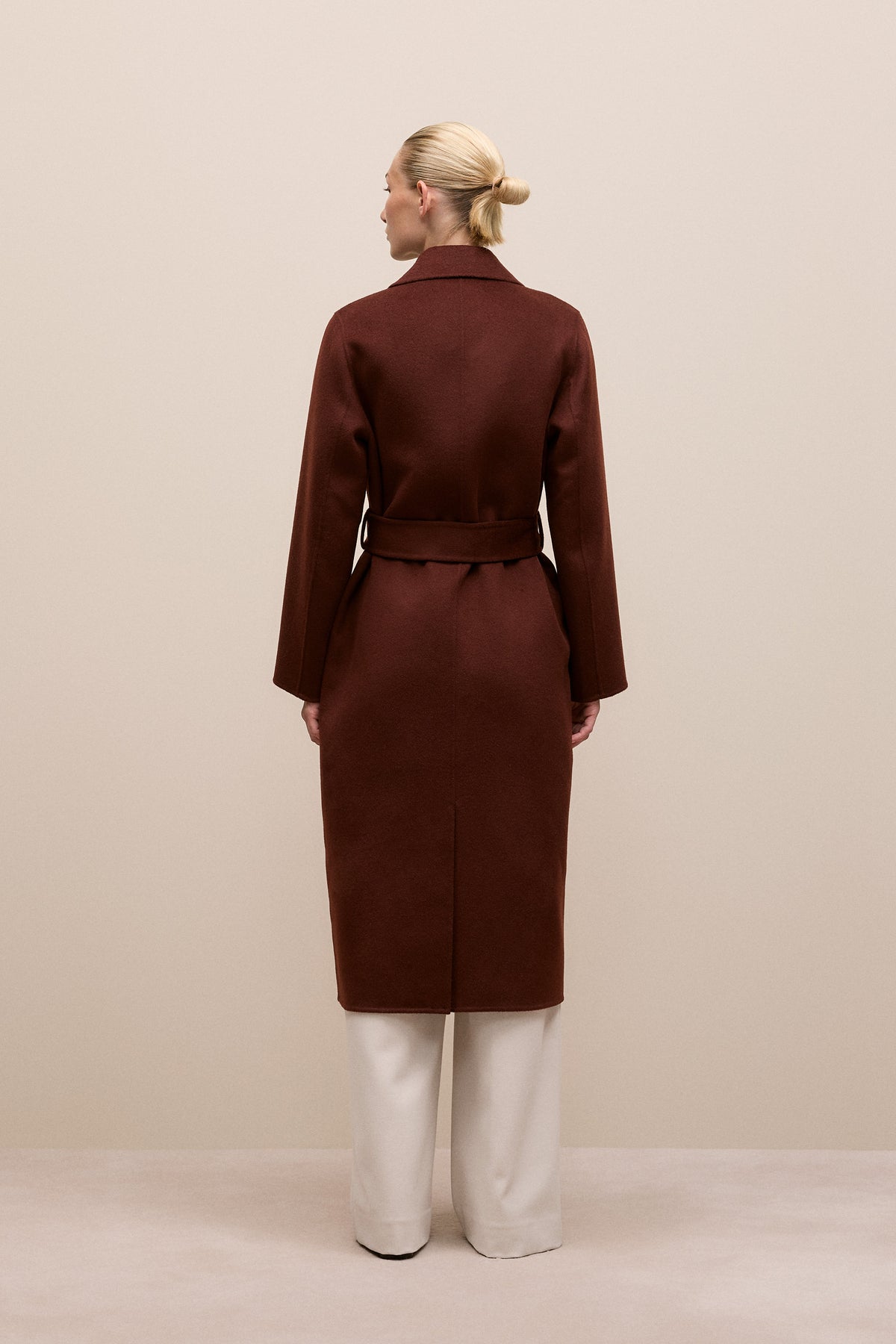 Brushed Wool Double Breasted Coat
