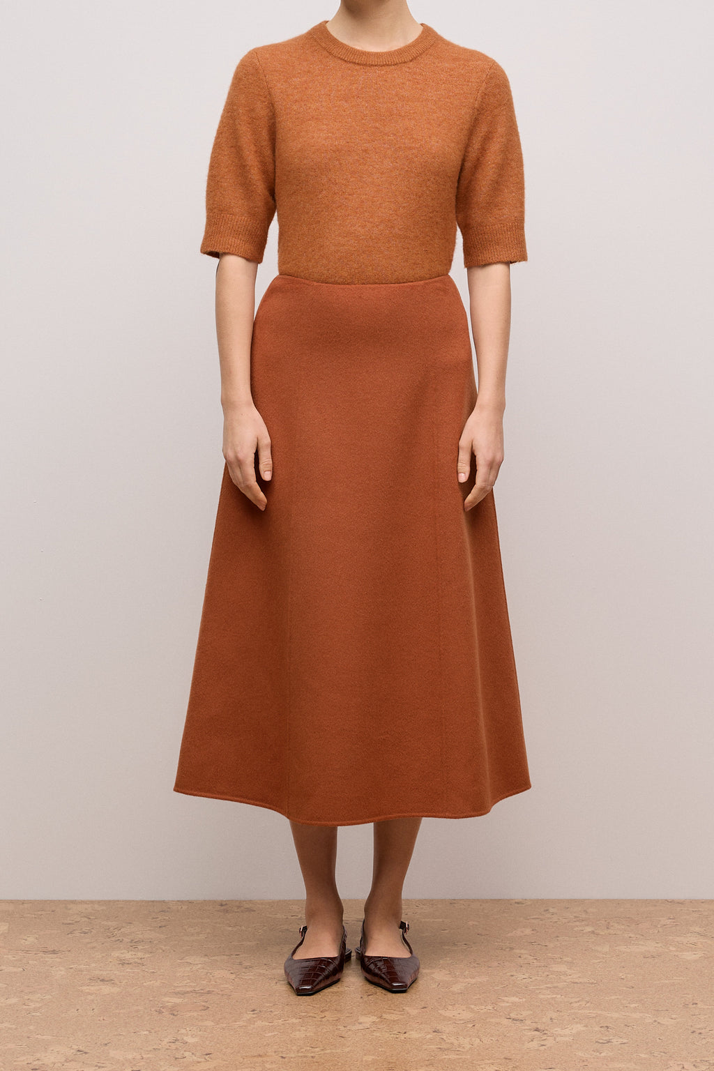 Double Faced Wool Skirt
