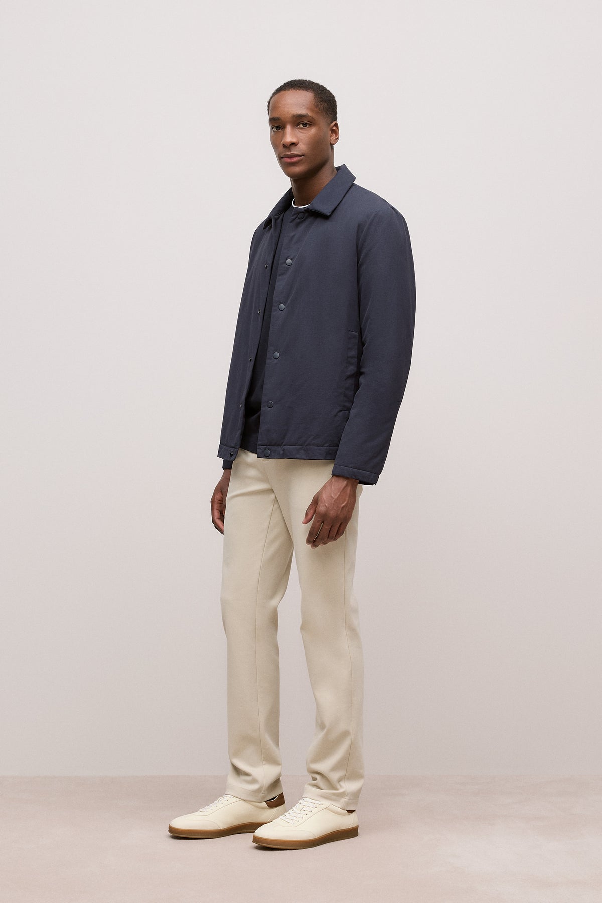 Mercerised Cotton Tipped Long Sleeve T-Shirt