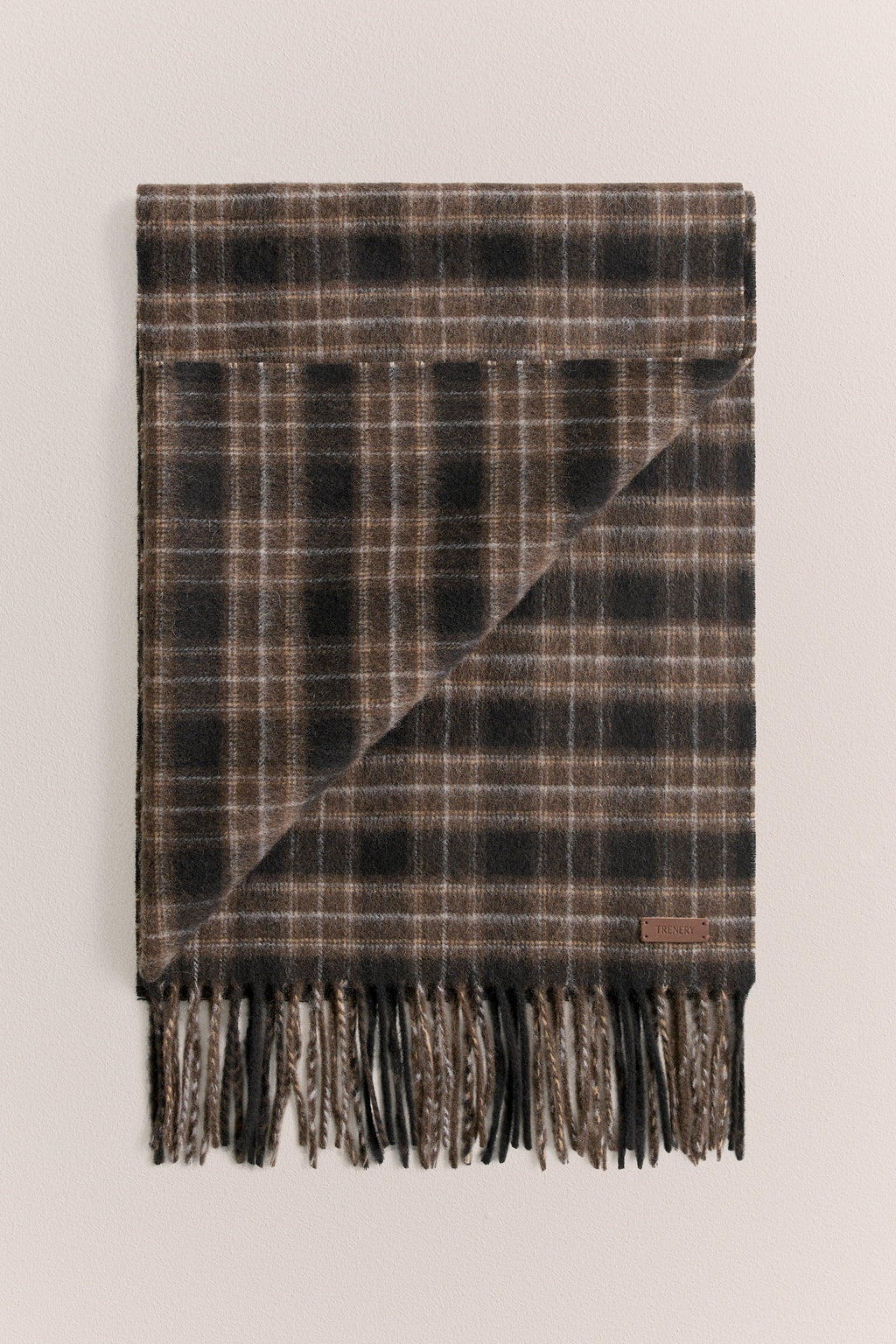 Alba Wool Cashmere Check Scarf