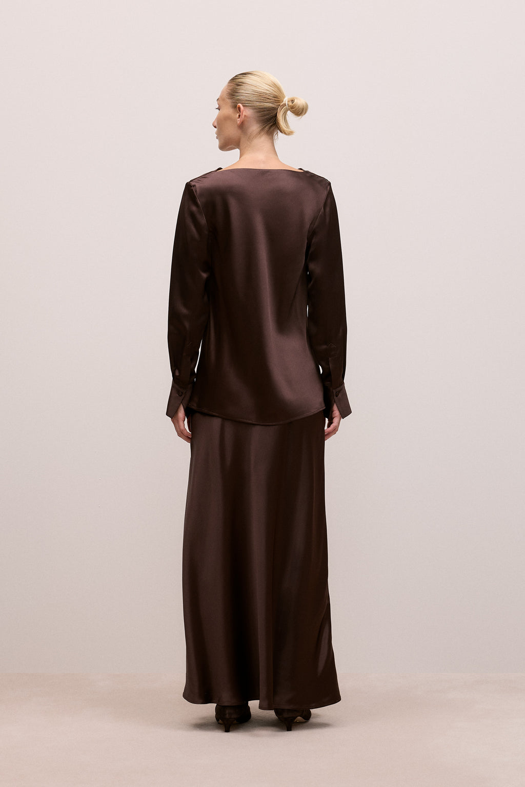 Satin Cowl Neck Top