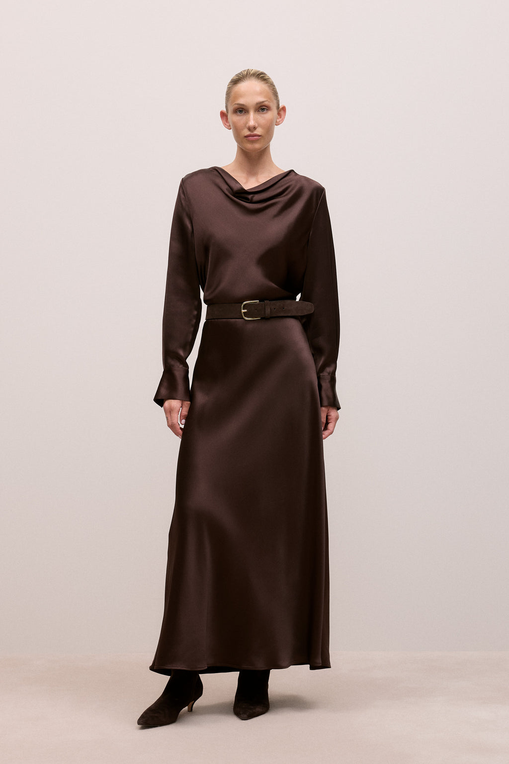 Satin Bias Cut Maxi Skirt