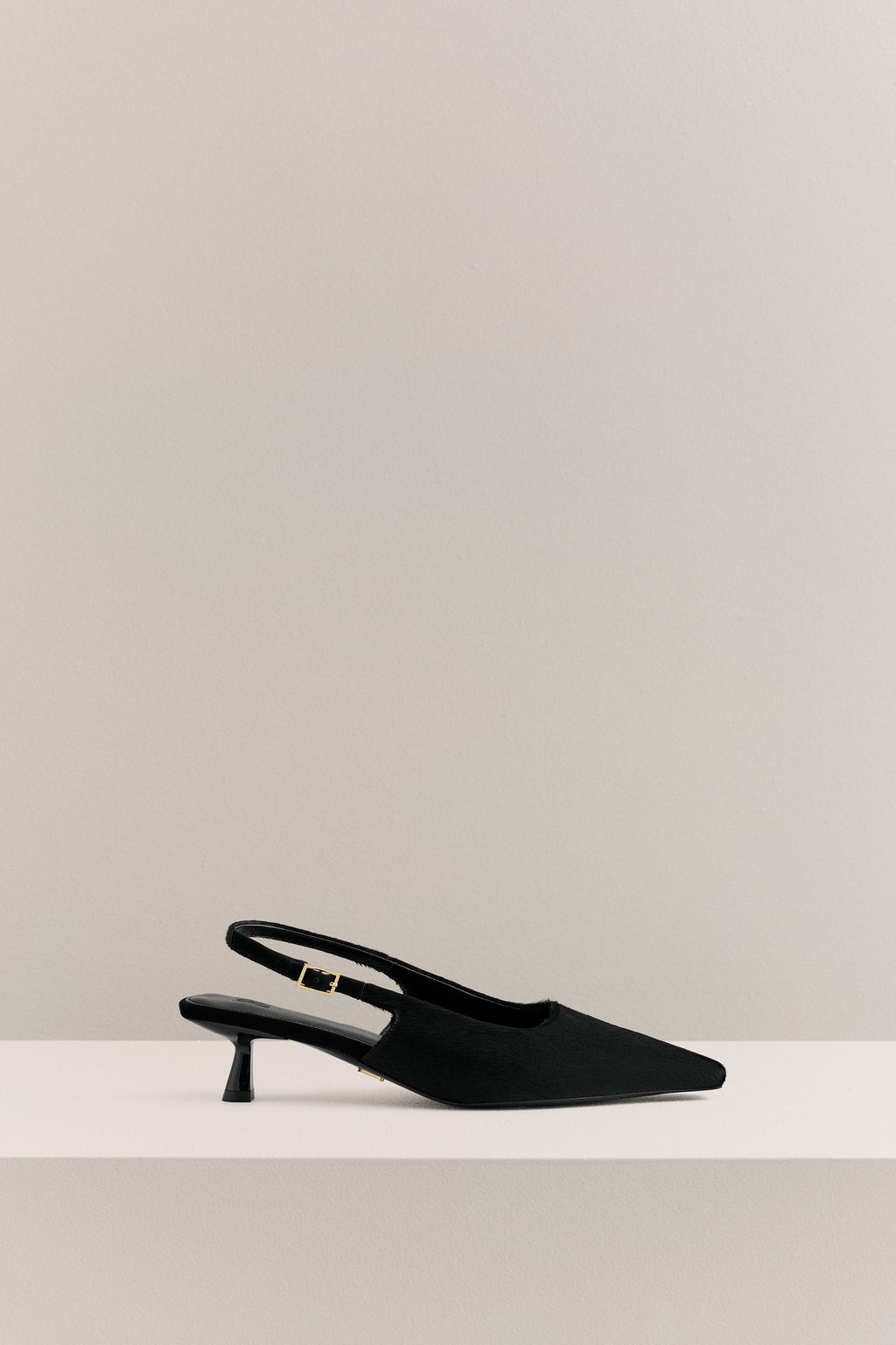 Solenne Pony Hair Kitten Heel
