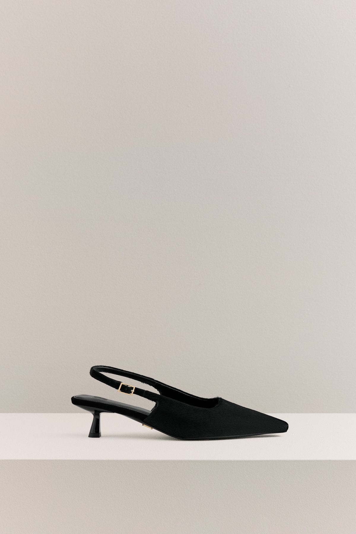 Solenne Pony Hair Kitten Heel