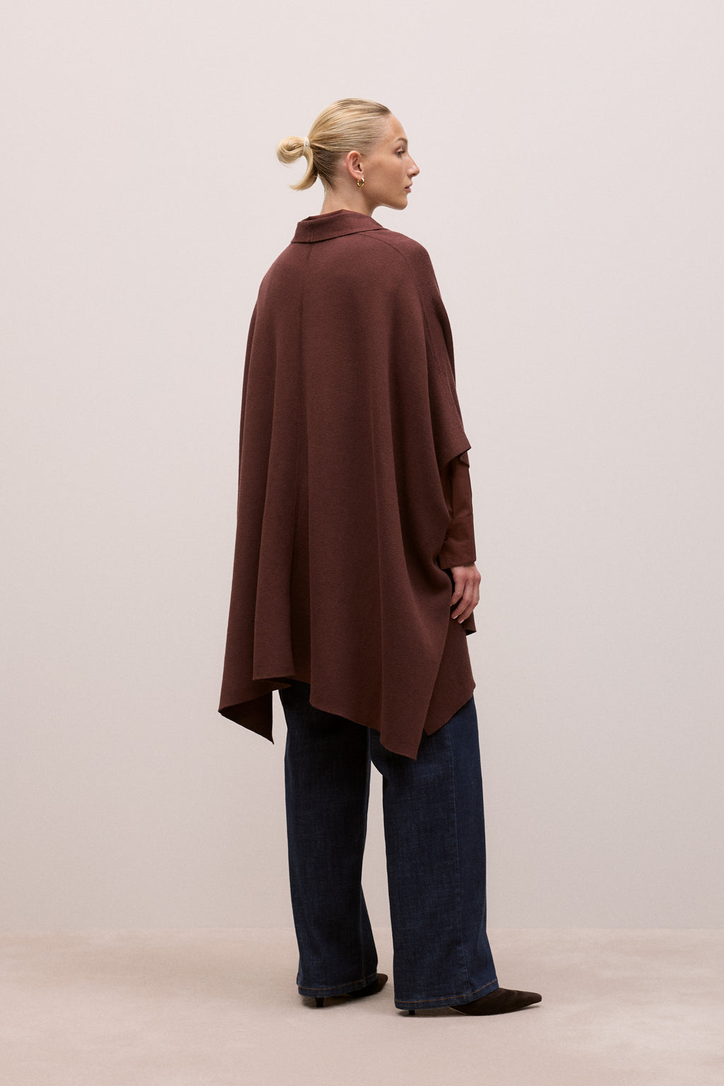 Cotton Cashmere Blend Poncho