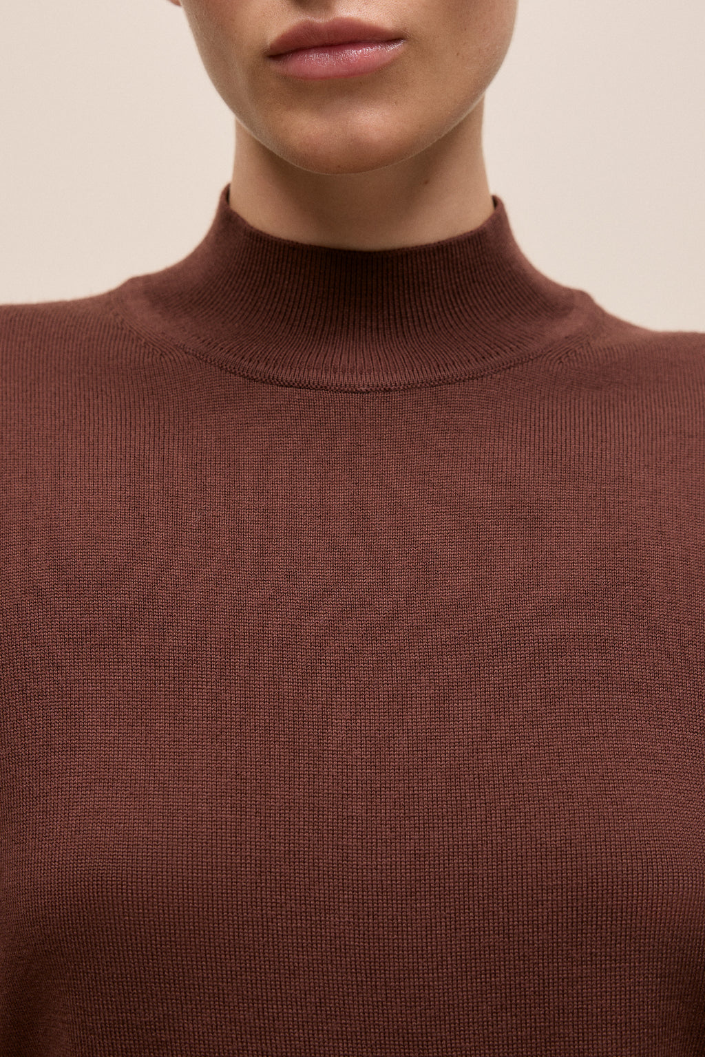 Merino Mock Neck