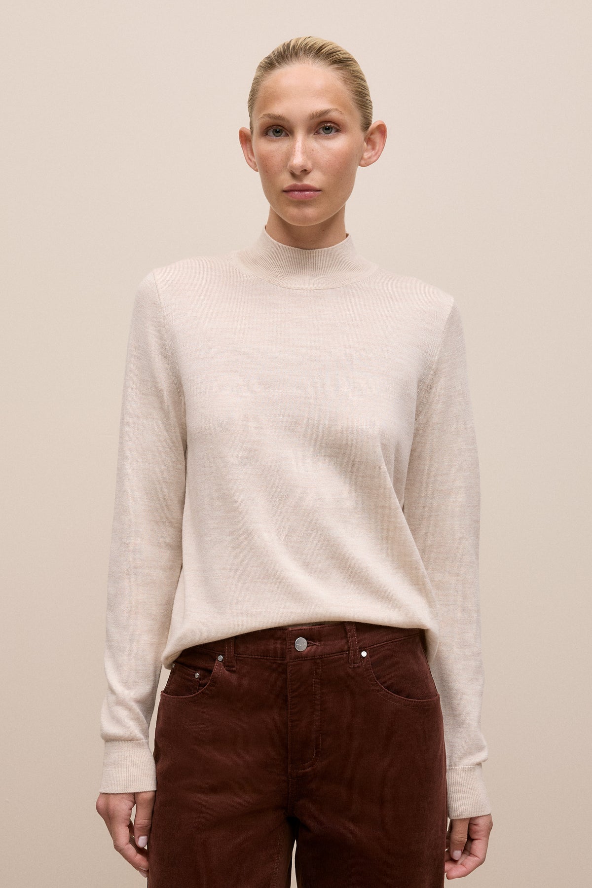 Merino Mock Neck