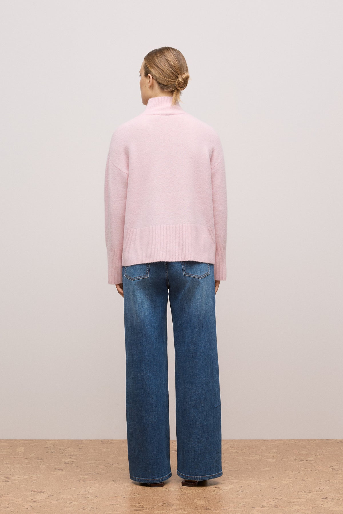 Alpaca Merino Blend Relaxed Mock Neck