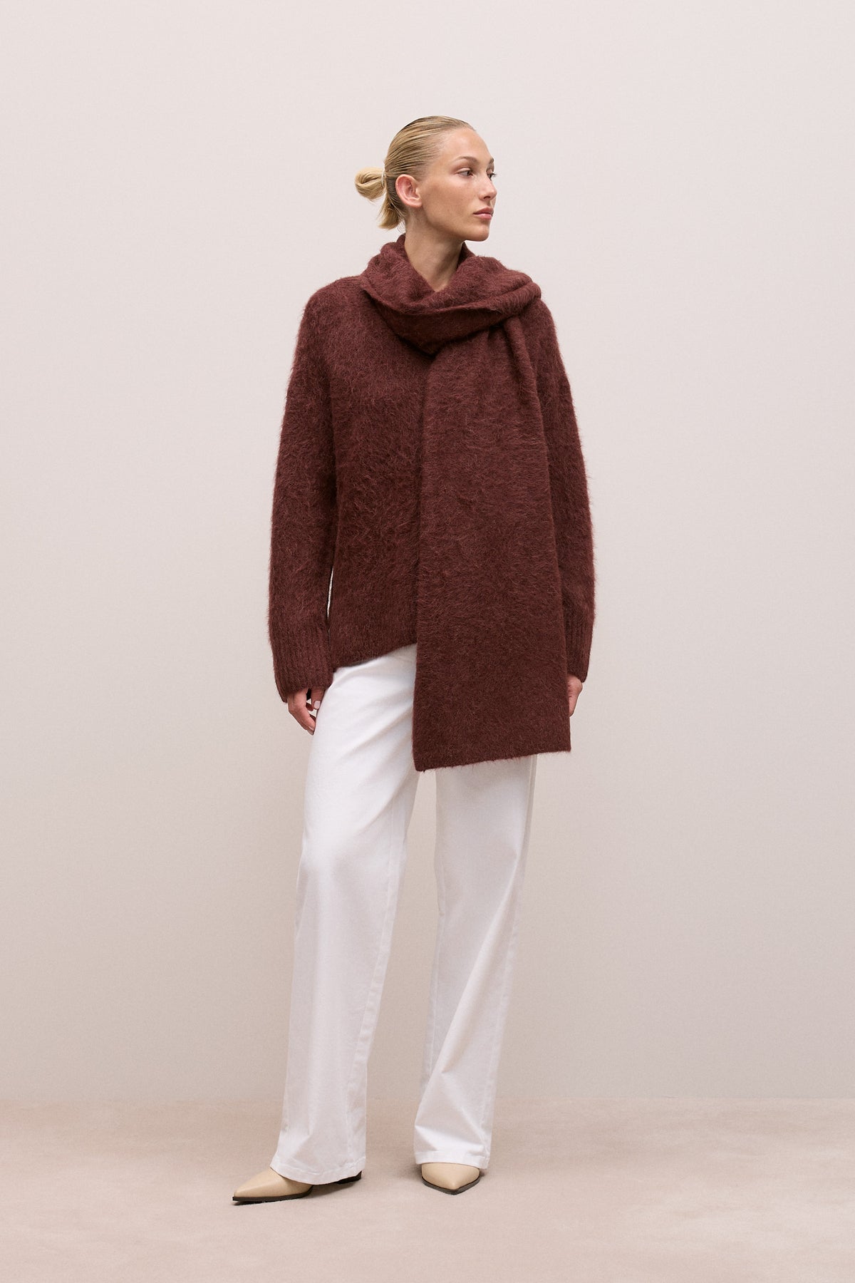 Brushed Alpaca Relaxed V Knit