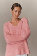 Brushed Alpaca Relaxed V Knit