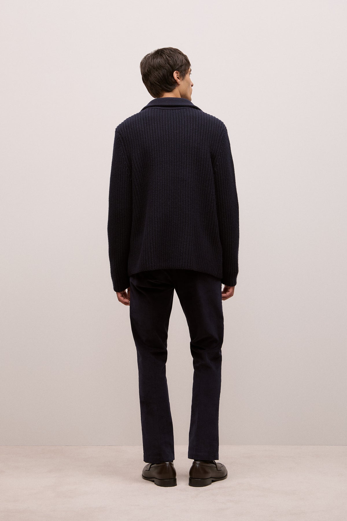 Merino Lapel Cardigan