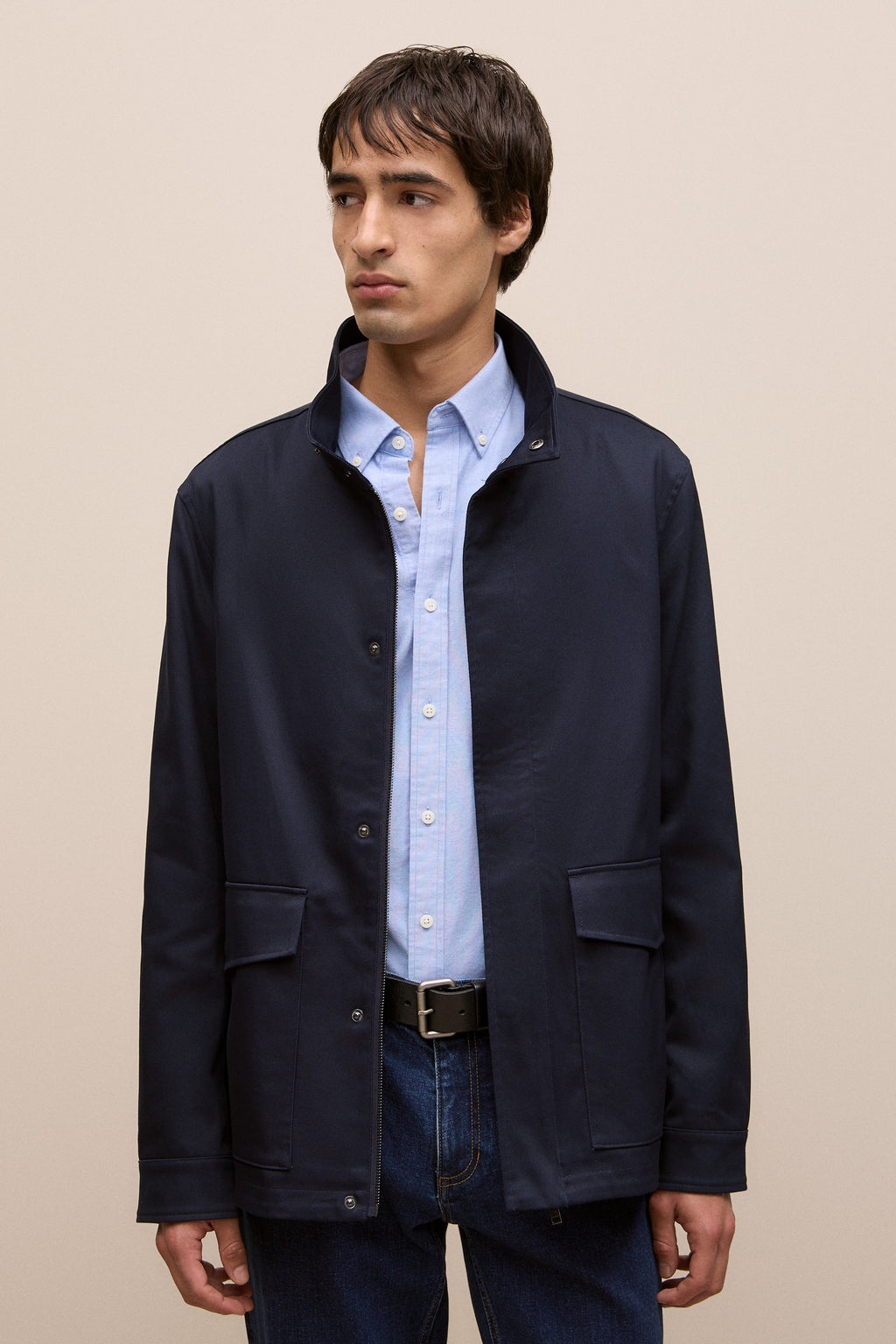 Cotton Twill Zip Through Jacket