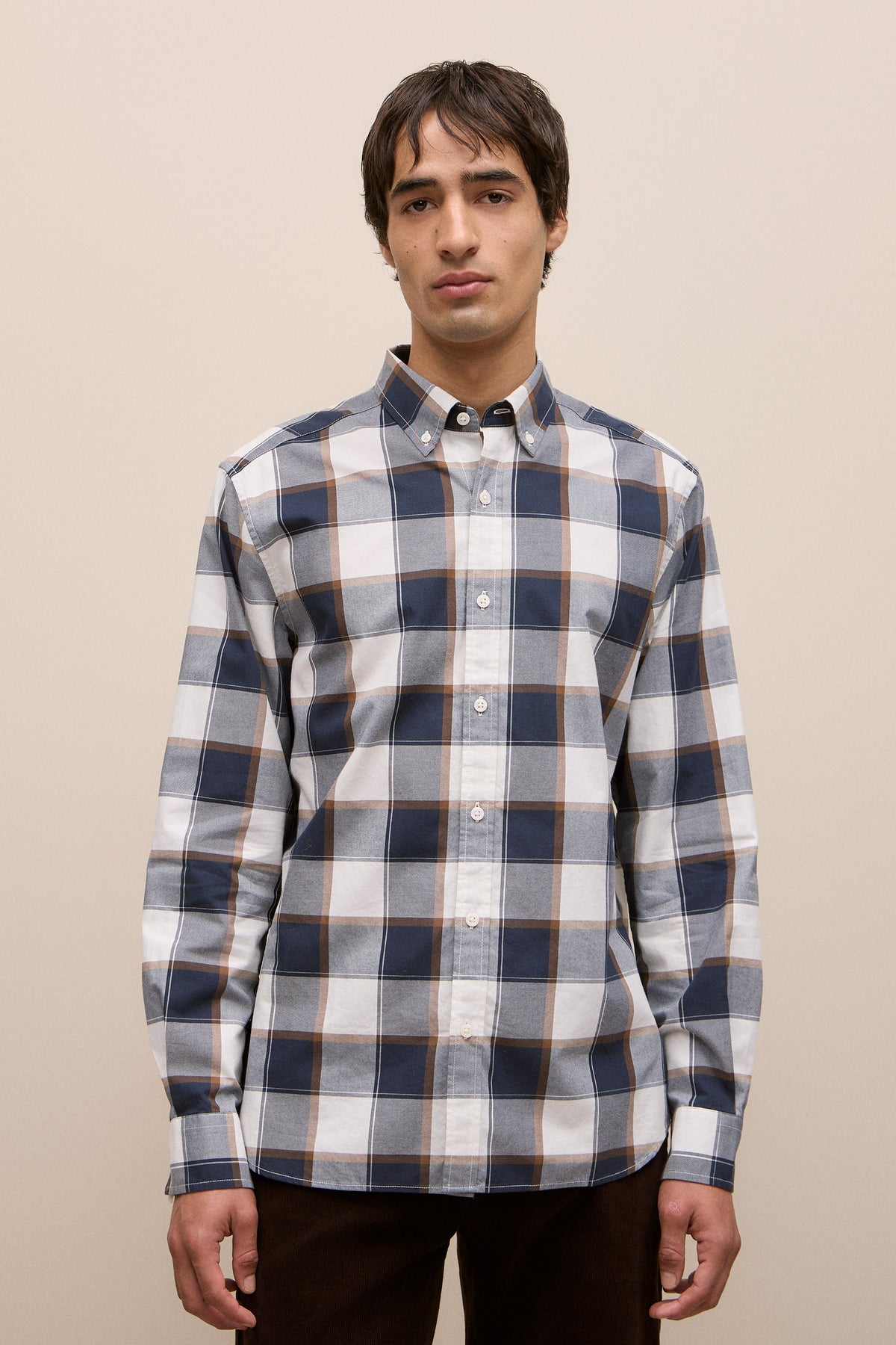 Regular Fit Brushed Check Shirt