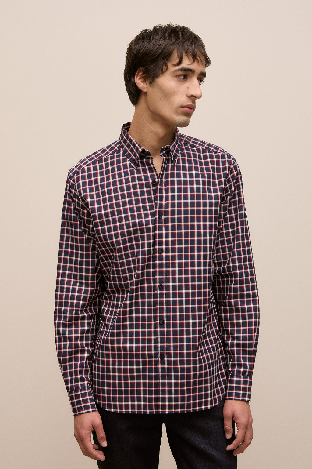Regular Fit Fine Check Shirt