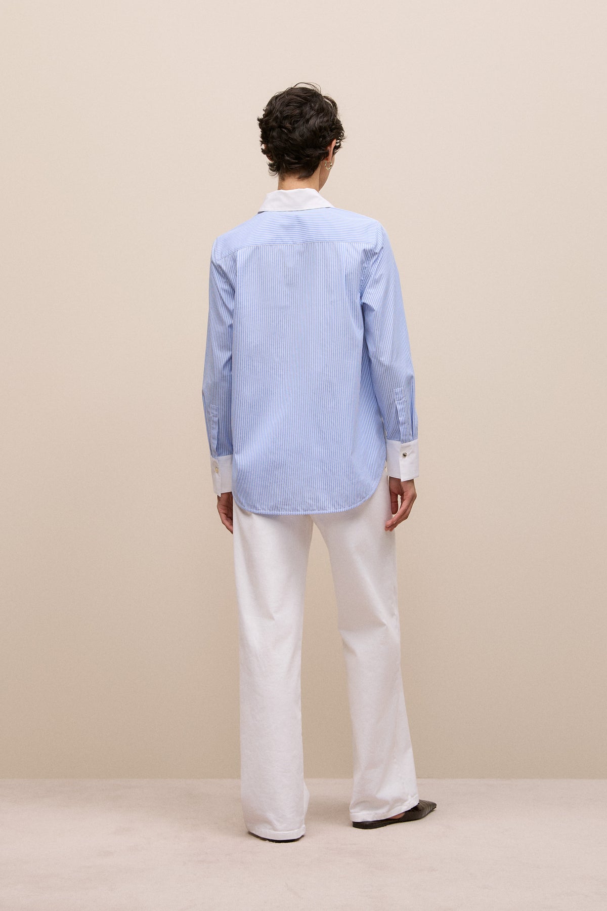 Jacquard Stripe Contrast Shirt