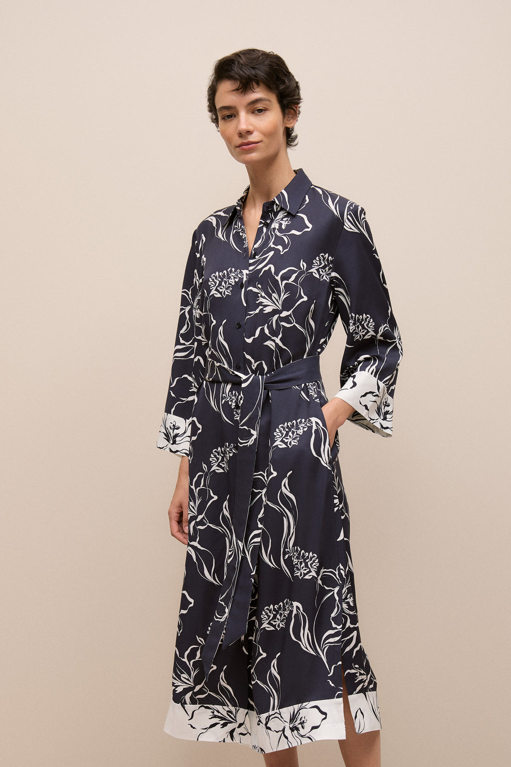 Iluna Spliced Shirt Dress