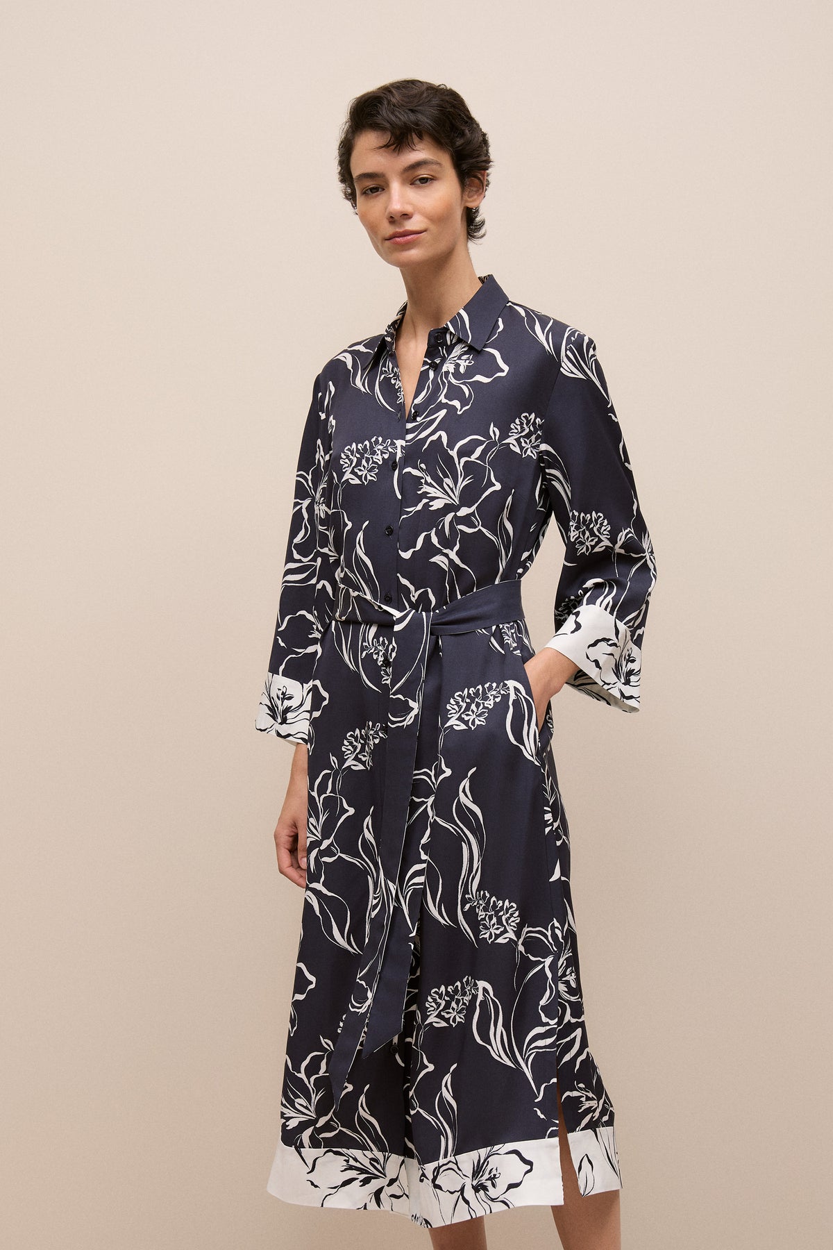 Iluna Spliced Shirt Dress