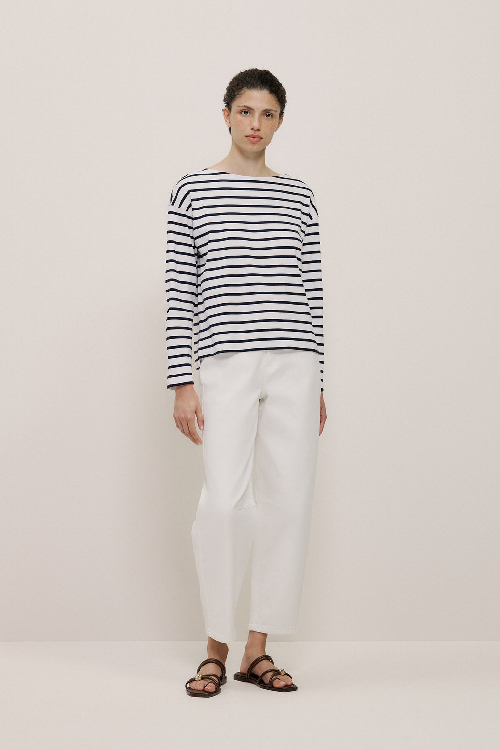 Australian Cotton Breton Stripe Long Sleeve T-Shirt