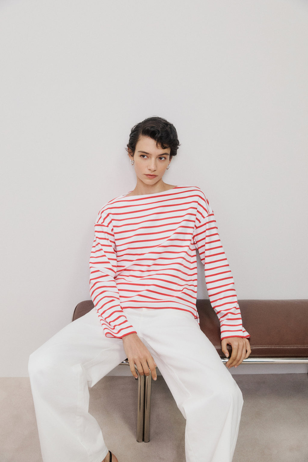 Australian Cotton Breton Stripe Long Sleeve T-Shirt