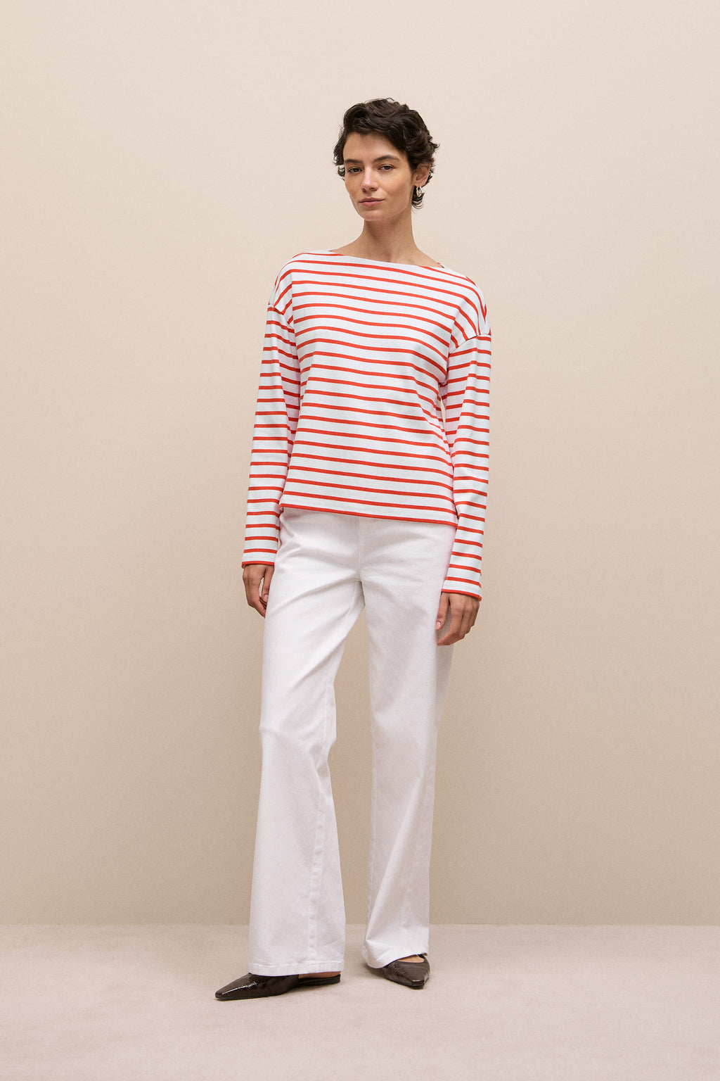 Australian Cotton Breton Stripe Long Sleeve T-Shirt
