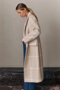 Italian Wool Blend Check Coat