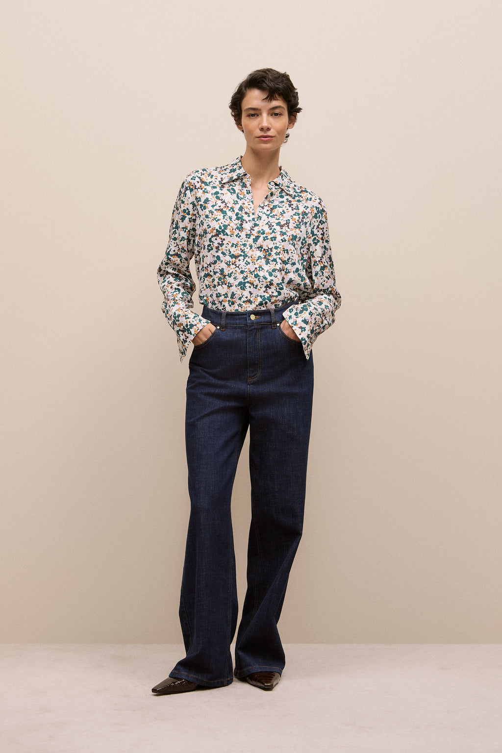 Liora Floral Mini Twill Shirt