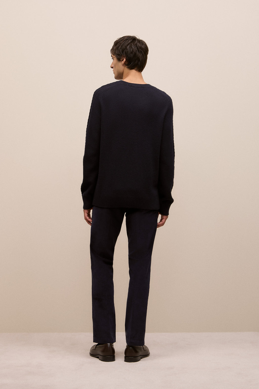 Merino Cable Detail Crew