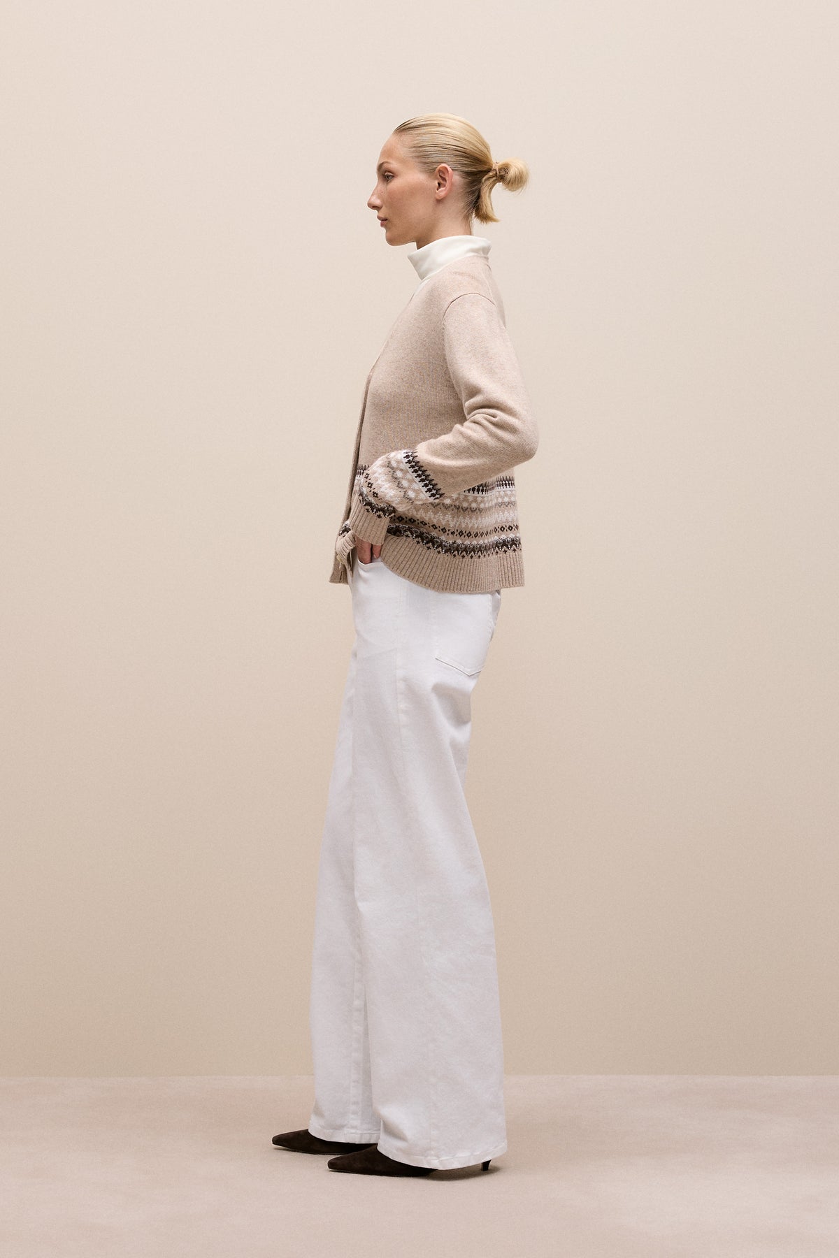 Merino Cashmere Fair Isle Cardigan