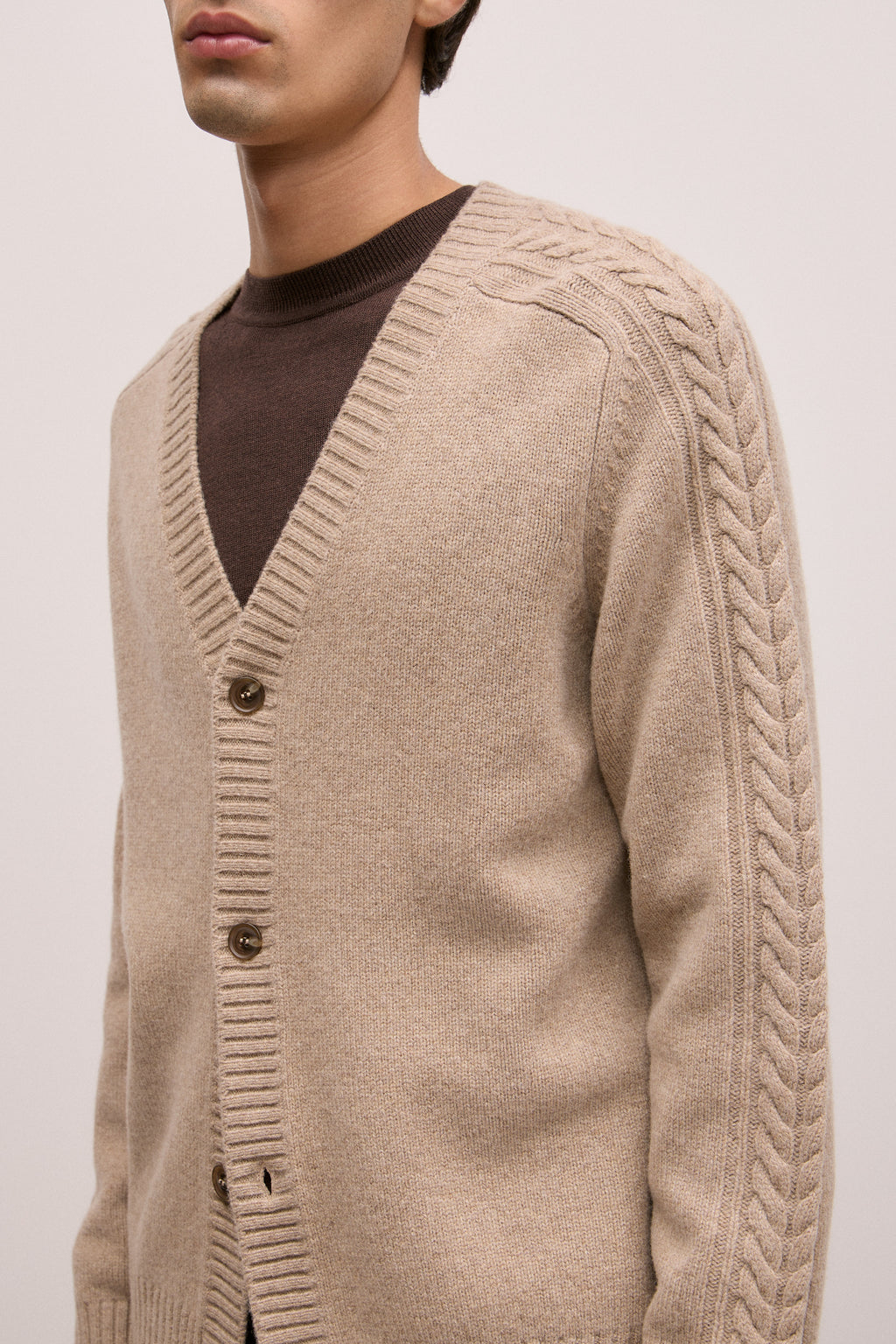 Merino Cable Detail Cardigan