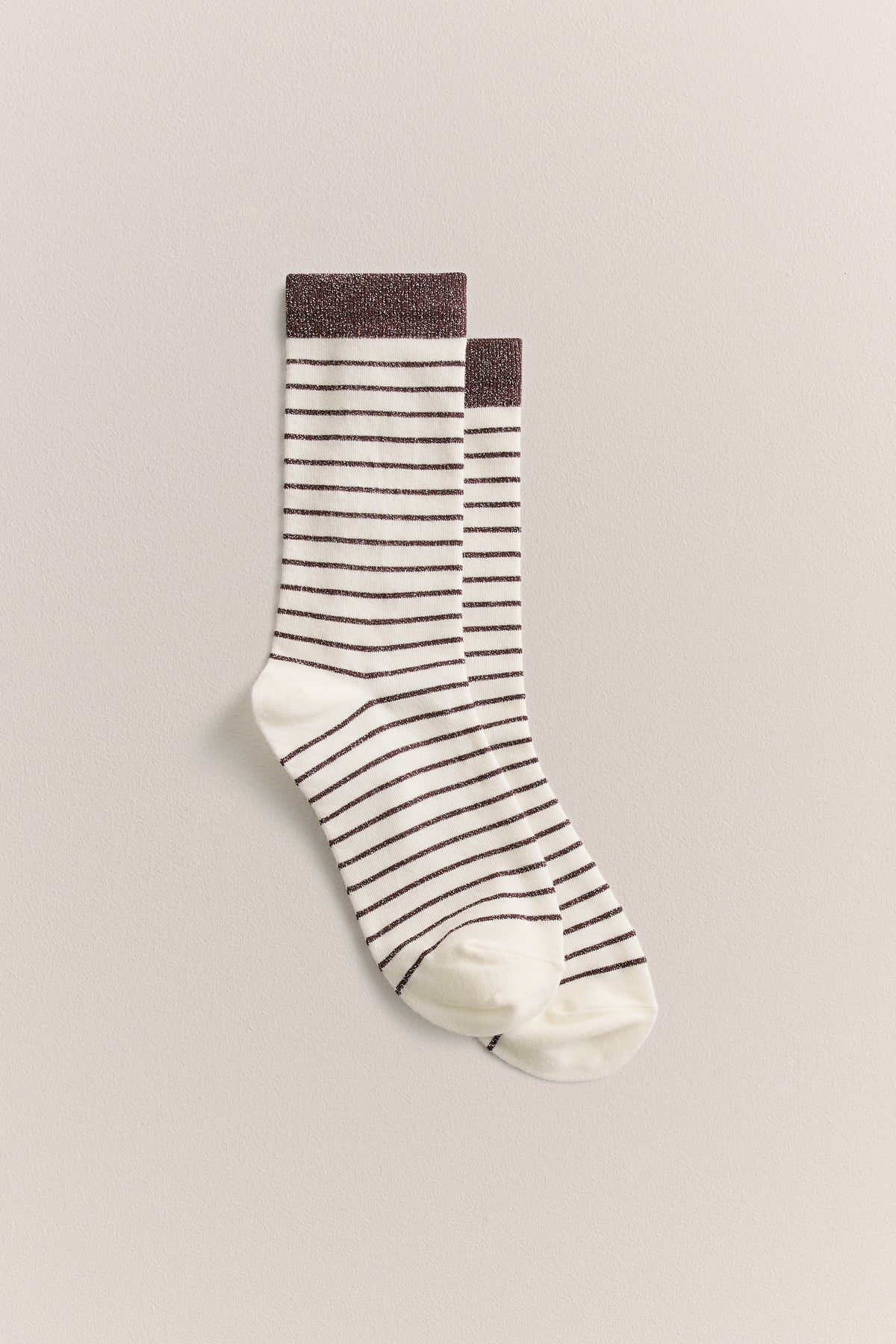 Metallic Stripe Sock