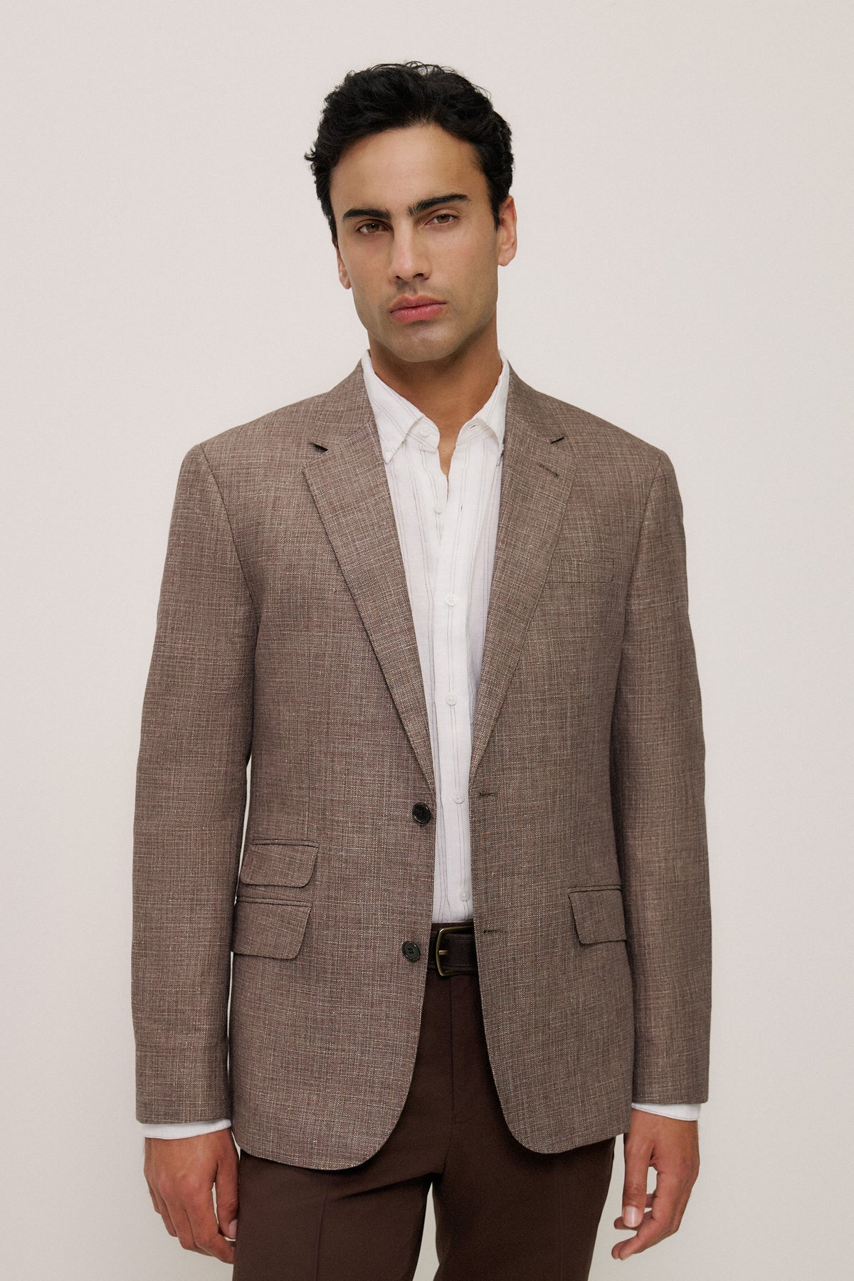 Linen Cotton Textured Blazer