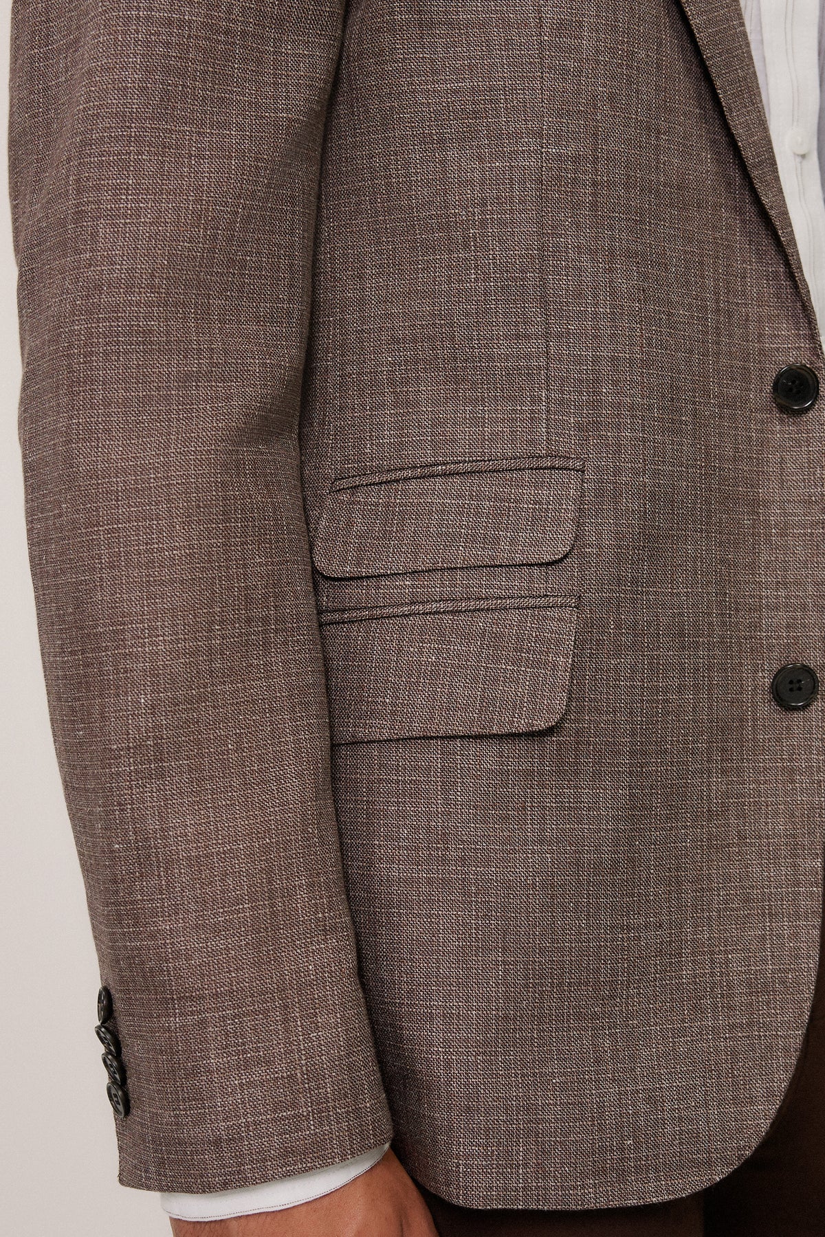 Linen Cotton Textured Blazer