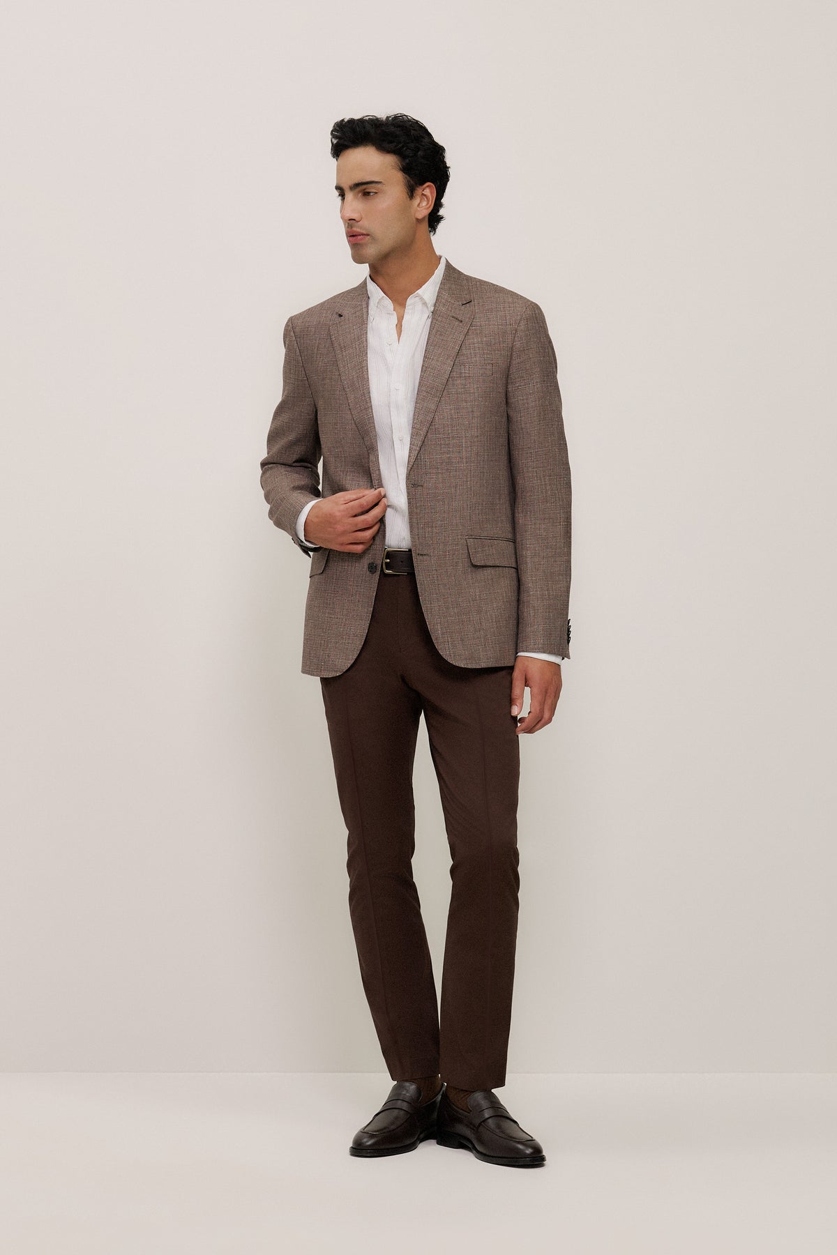 Linen Cotton Textured Blazer