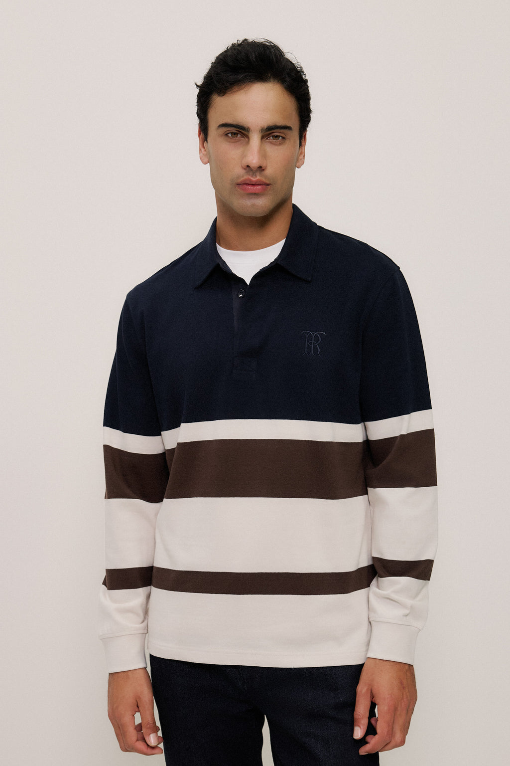 Bold Stripe Monogram Rugby