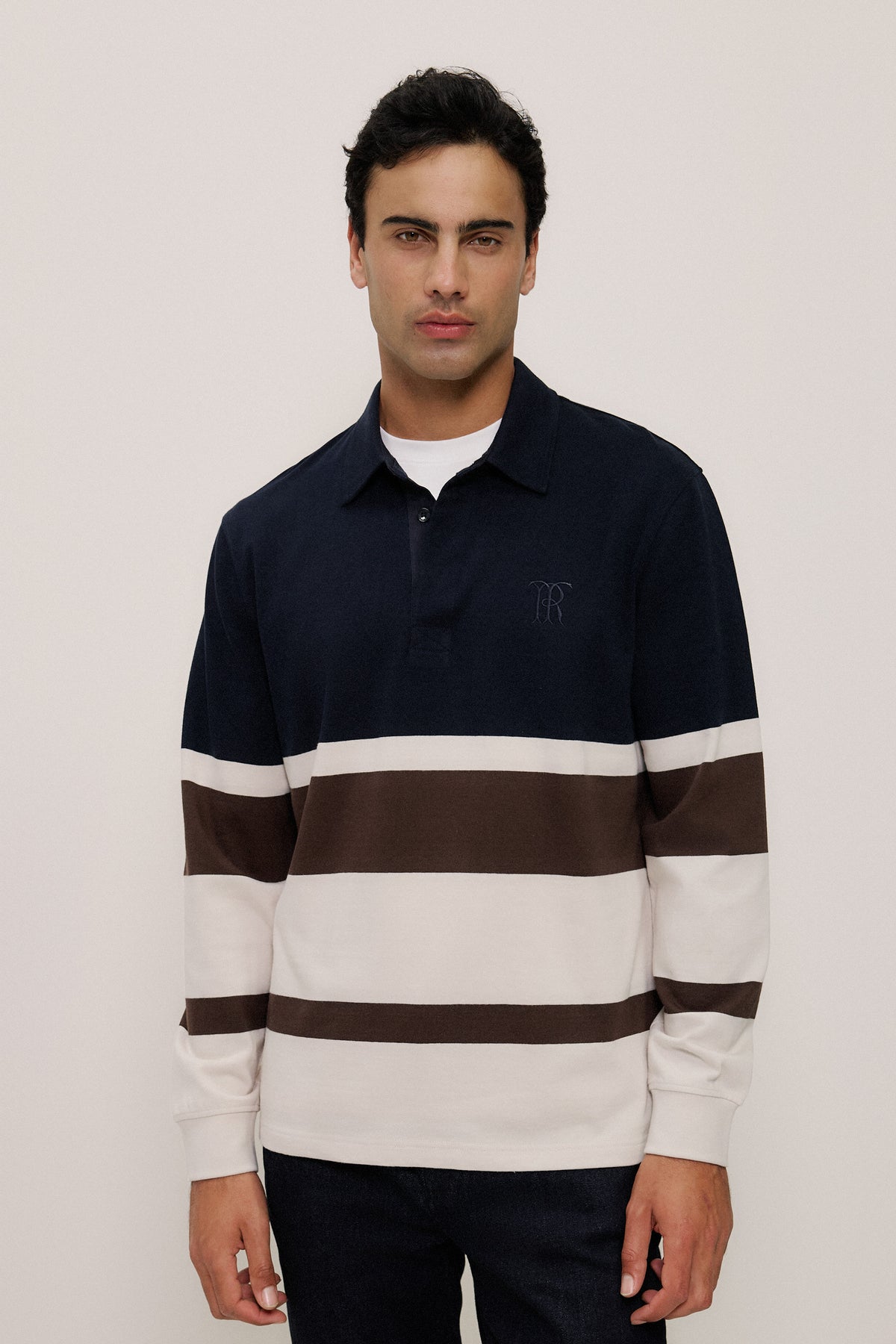 Bold Stripe Monogram Rugby