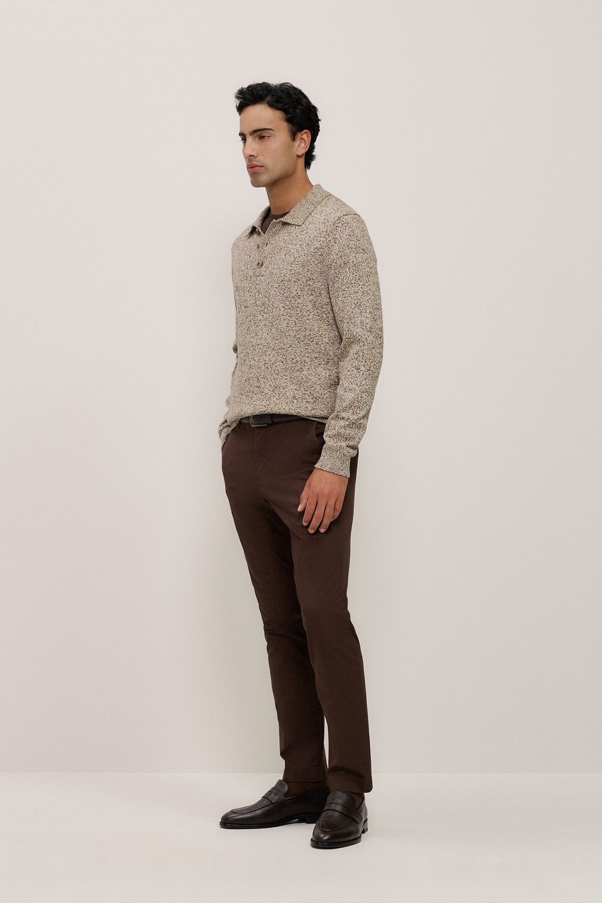 Cotton Speckle Knit Polo
