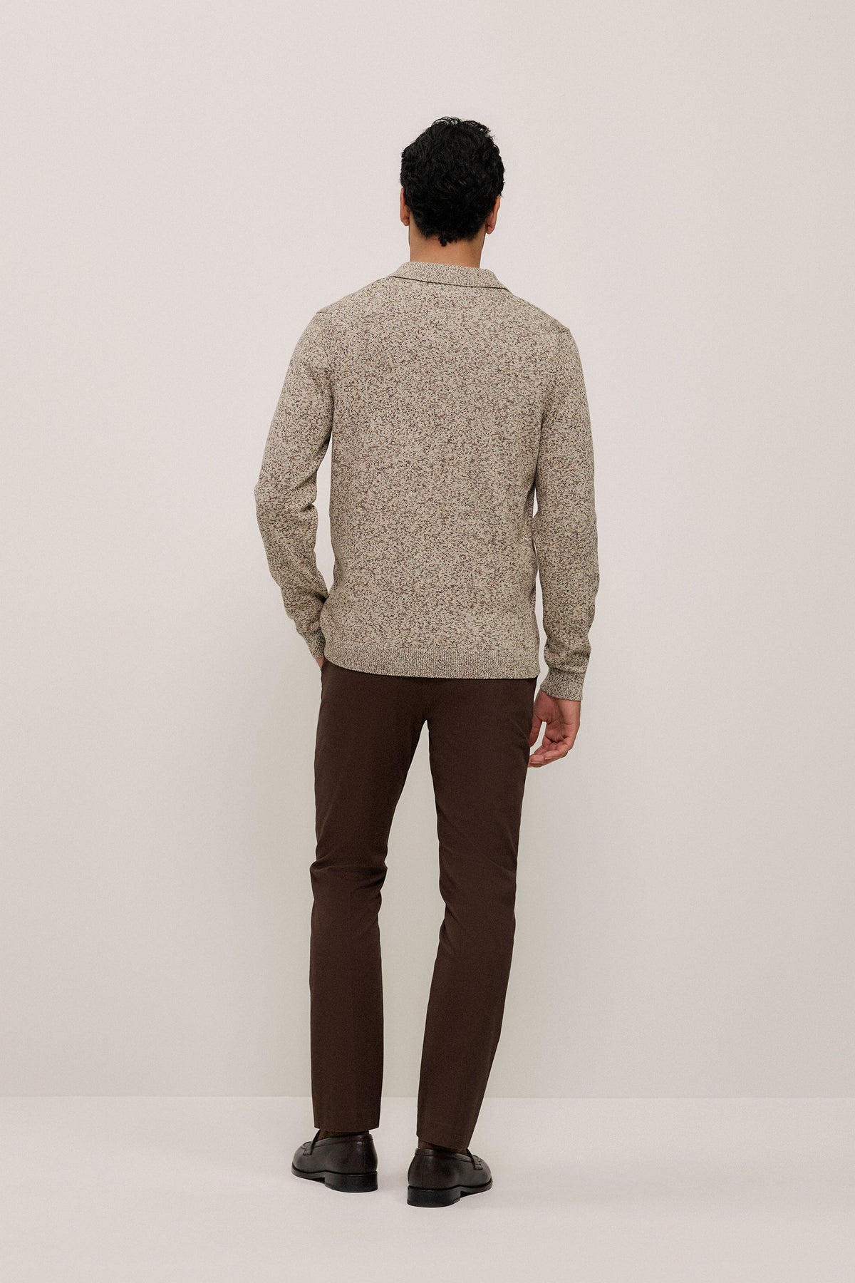 Cotton Speckle Knit Polo