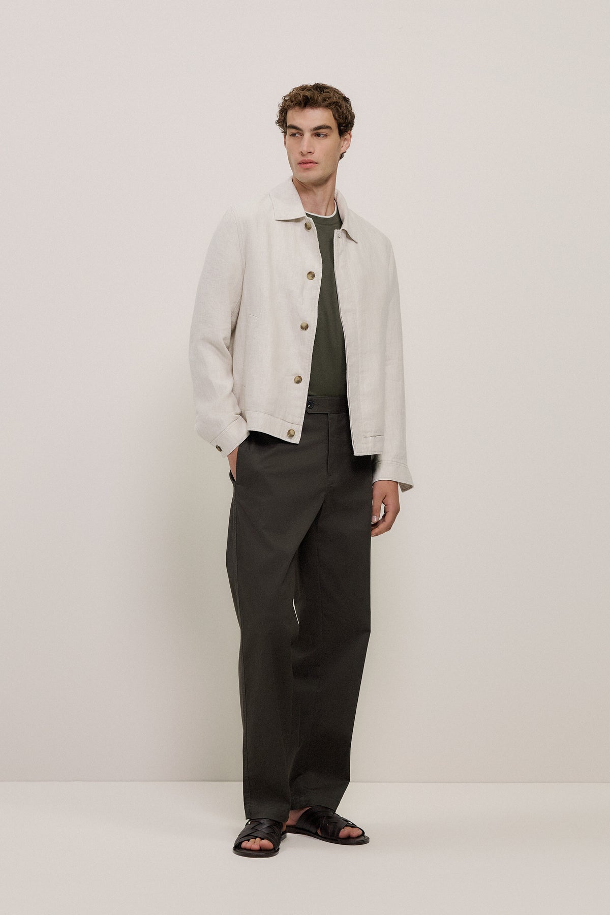 Mercerised Cotton Layered T-Shirt
