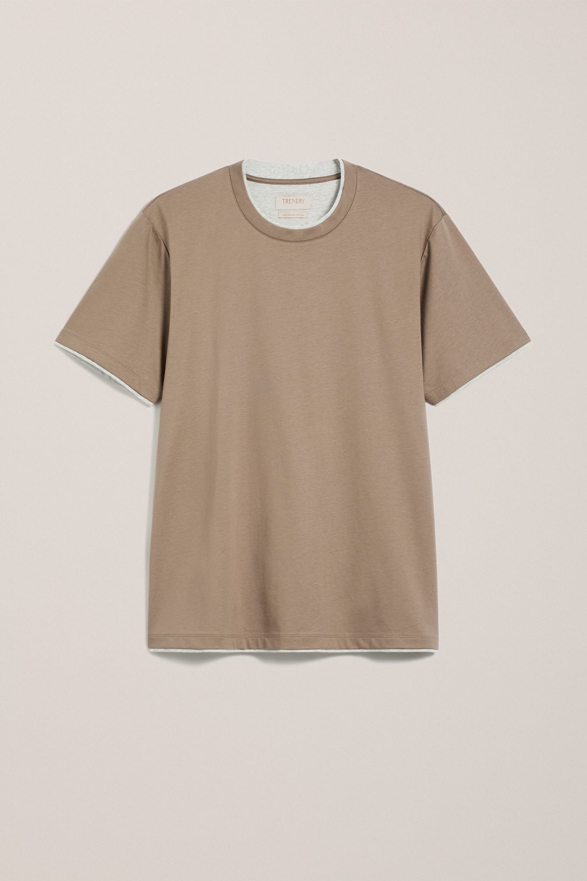 Mercerised Cotton Layered T-Shirt
