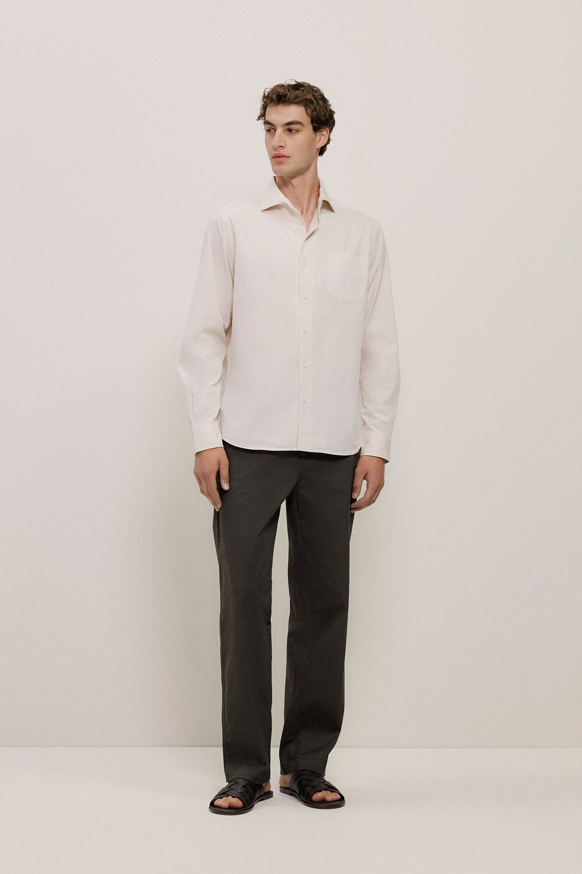 Garment Dyed Cotton Twill Shirt