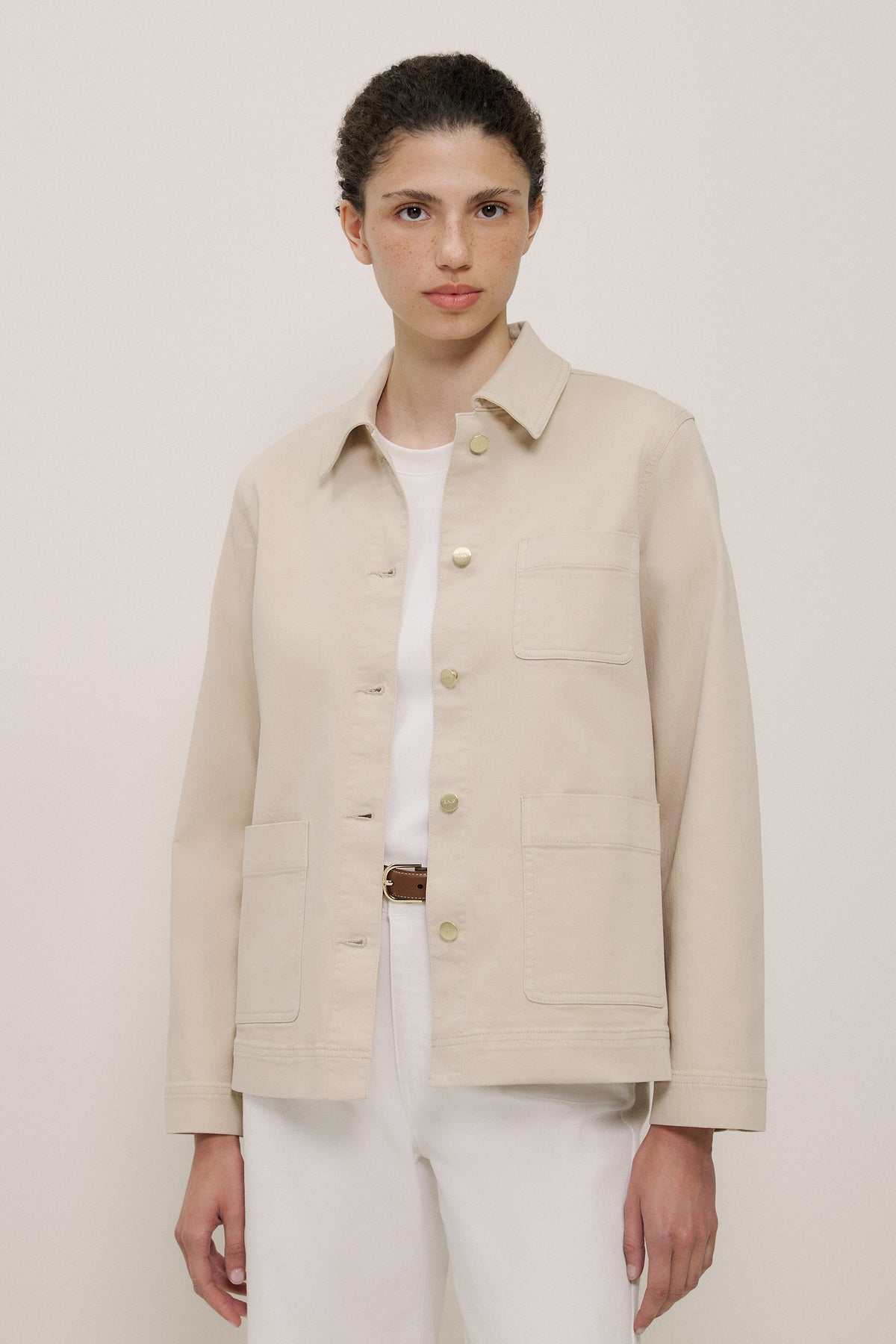 Garment Dyed Denim Pocket Detail Jacket