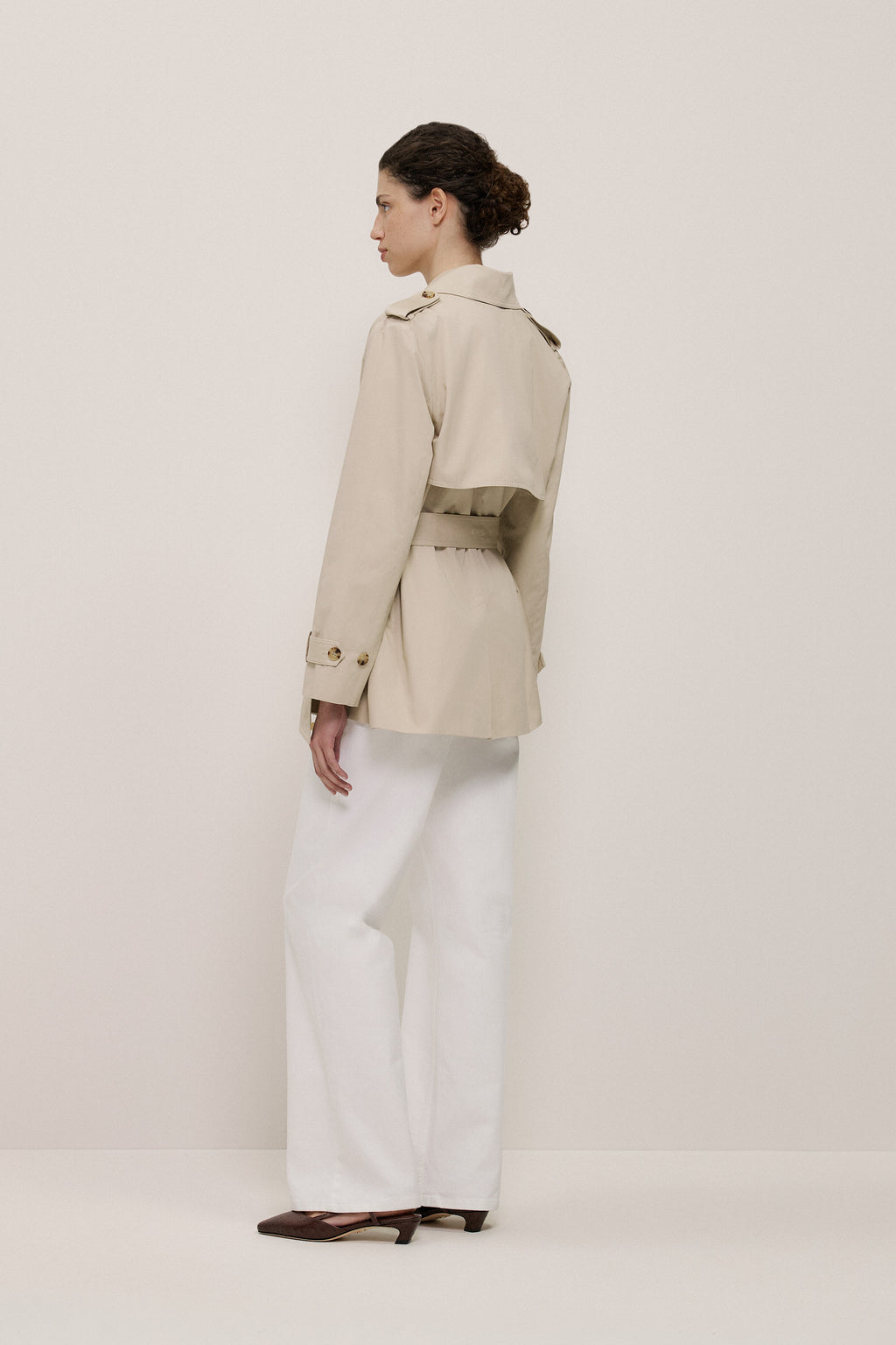 Short Belted Trench Coat