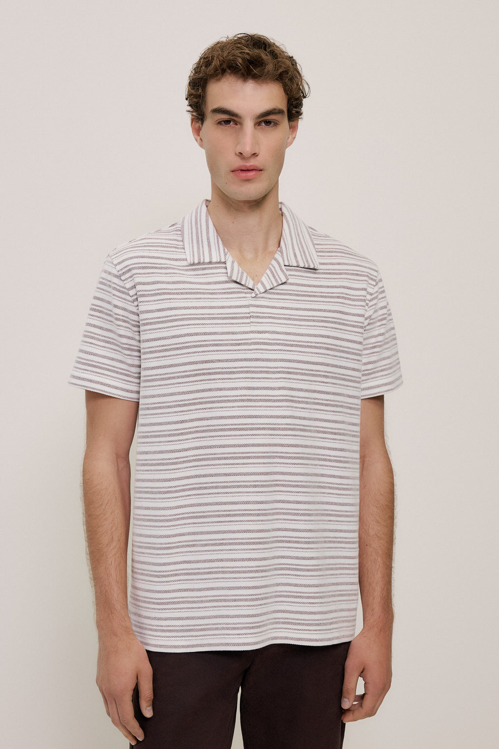 Jacquard Stripe Polo