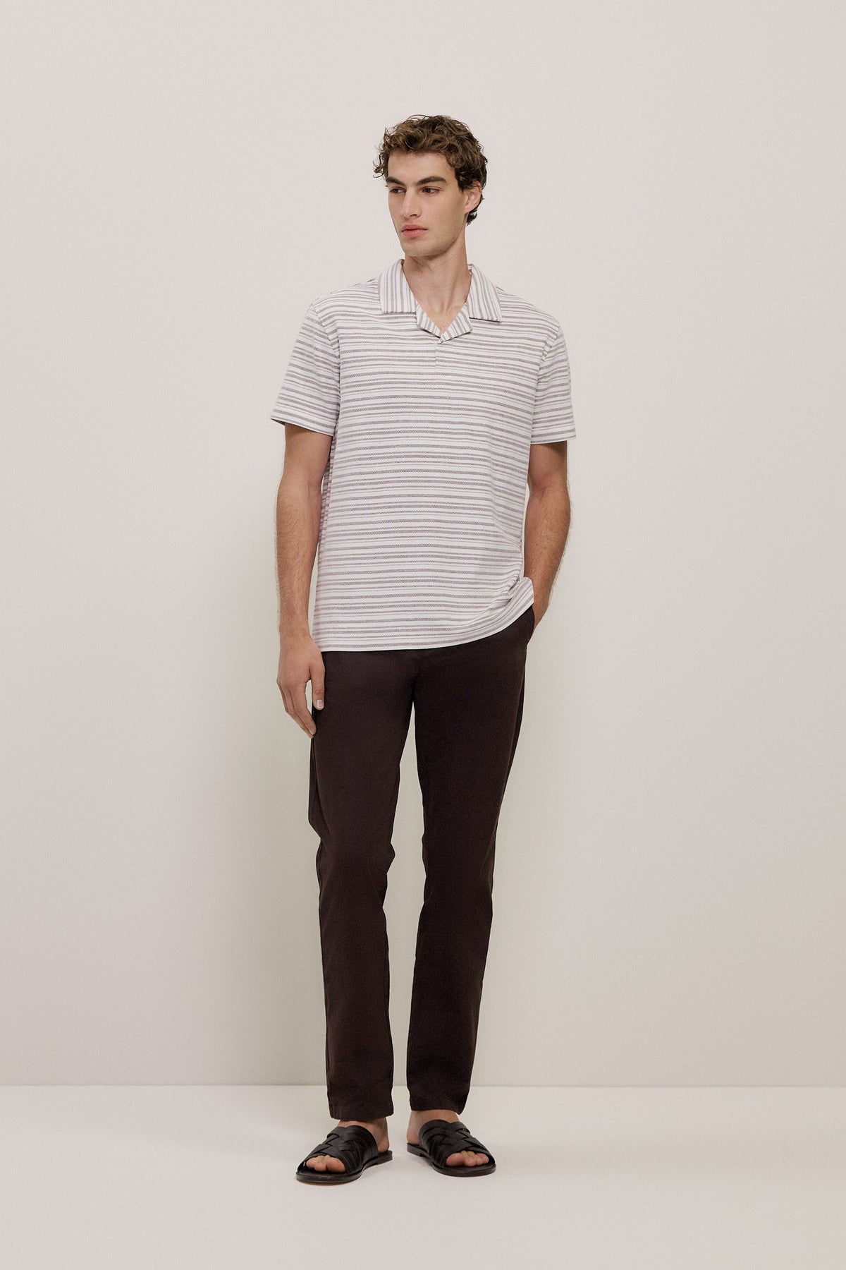 Jacquard Stripe Polo