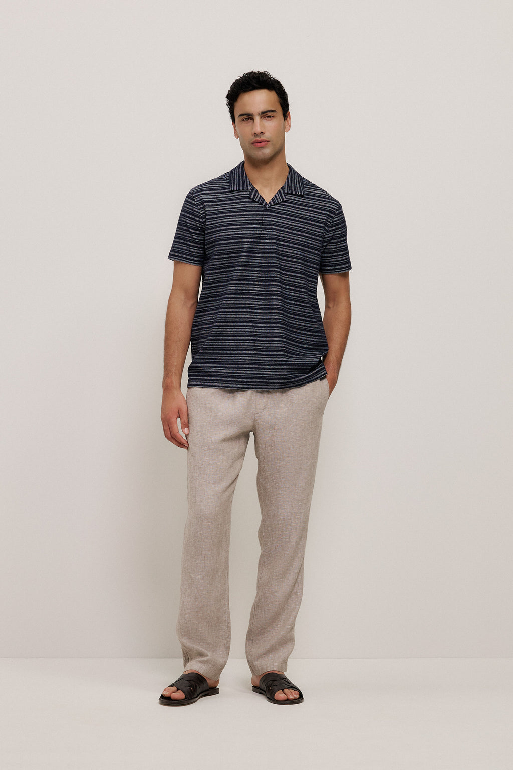 Jacquard Stripe Polo