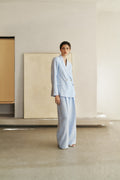 Yarn Dyed Linen Pleat Detail Pant